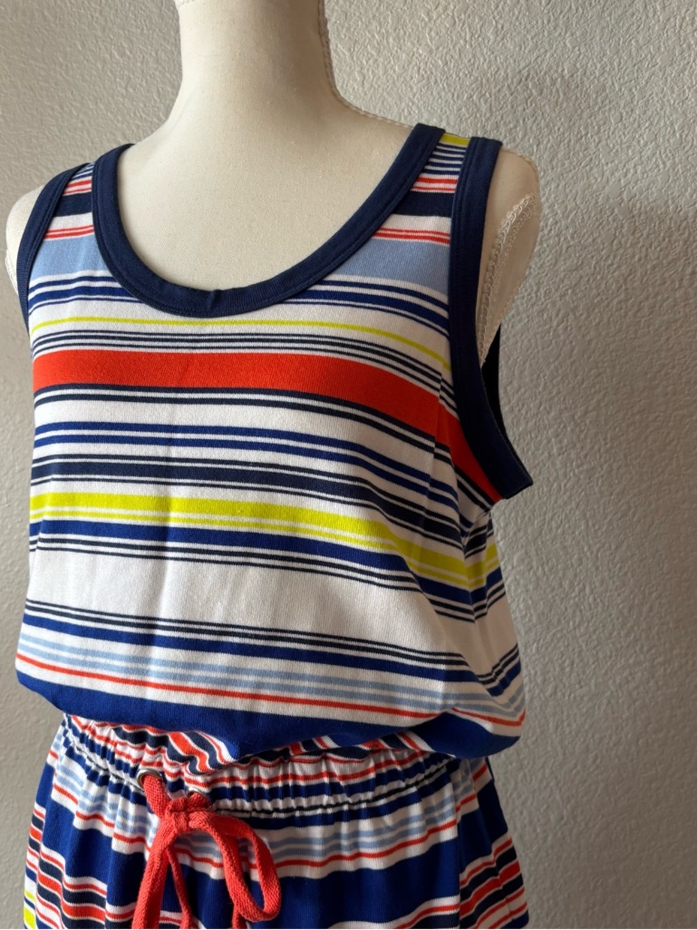 Liz Claiborne Women’s Weekend Striped‎ Dress Small 90's Preppy Coastal Vintage - Picture 4 of 8